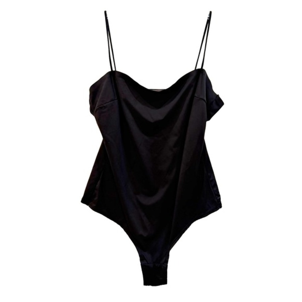 Urban Outfitters Out‎ From Under Tank Cowl Neck Body Suit Black Size Medium